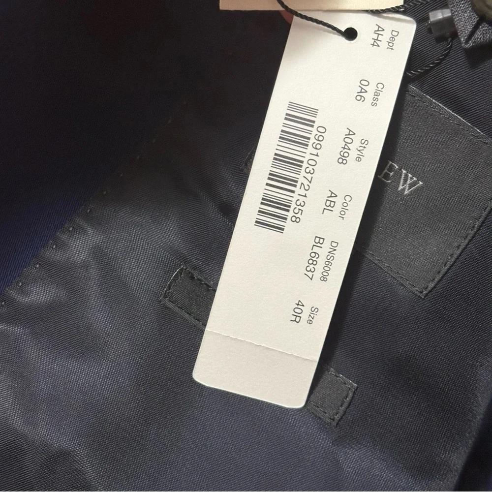 J. Crew Ludlow Navy Sport Coat/Blazer Size 40R NWT